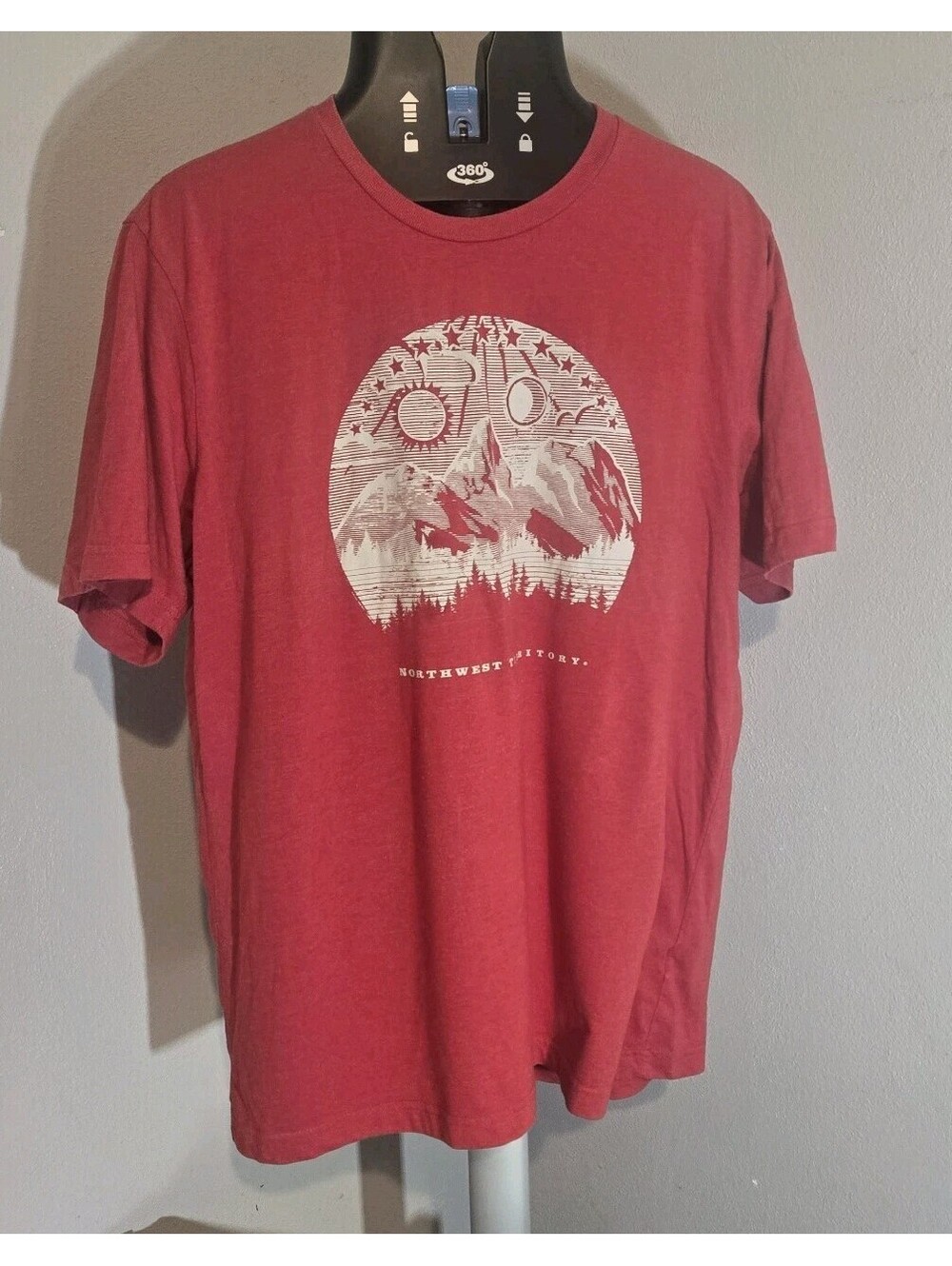Vtg Northwest Territory Red T Shirt Landscape Mountain